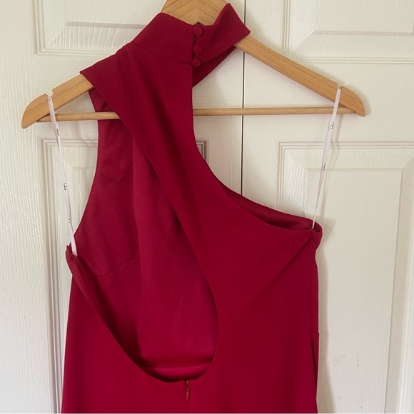 Lulu's Red One-Shoulder Maxi Dress - Picture 7 of 12